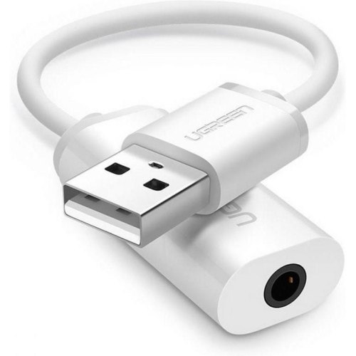 Звукова карта USB AUX jack, TRRS (Mic & Ear), ALC4042 Ugreen Біла US206