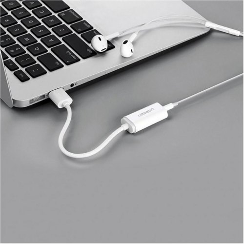 Звукова карта USB AUX jack, TRRS (Mic & Ear), ALC4042 Ugreen Біла US206