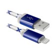 Кабель для iPhone 5/6/Ipad 4, 1.0м, Defender, синій, ACH03-03LT