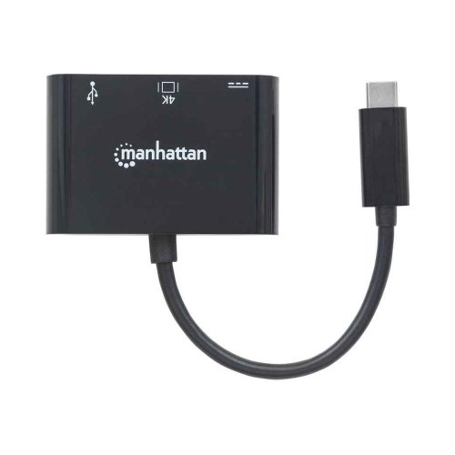 Док-станція USB3.1 Type-C --> USB3.0/HDMI/USB-C (F) black Manhattan