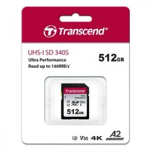 Карта пам'яті Transcend SD 512GB C10 UHS-I U3 A2 R160/W90MB/s 4K