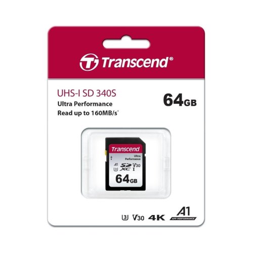 Карта пам'яті Transcend SD  64GB C10 UHS-I U3 R160/W50MB/s 4K