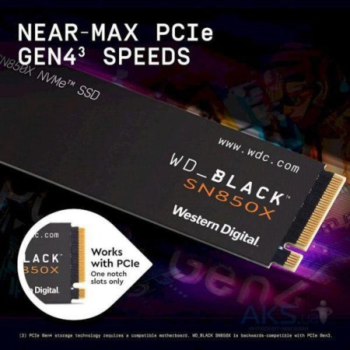 Накопичувач SSD WD M.2 4TB PCIe 4.0 Black SN850X
