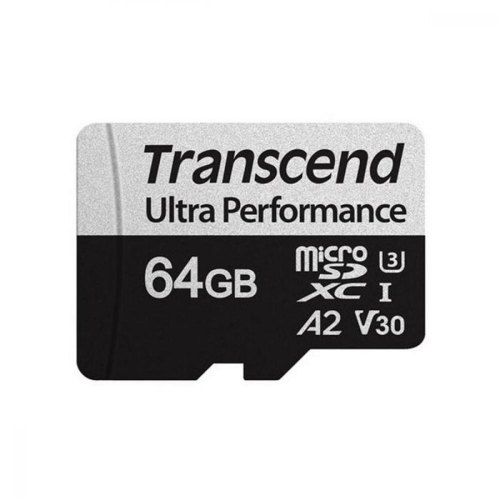Карта пам'яті Transcend microSD  64GB C10 UHS-I U3 A2 R160/W80MB/s + SD