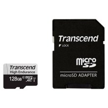 Карта пам'яті Transcend microSD 128GB C10 UHS-I U1 High Endurance (170TB)