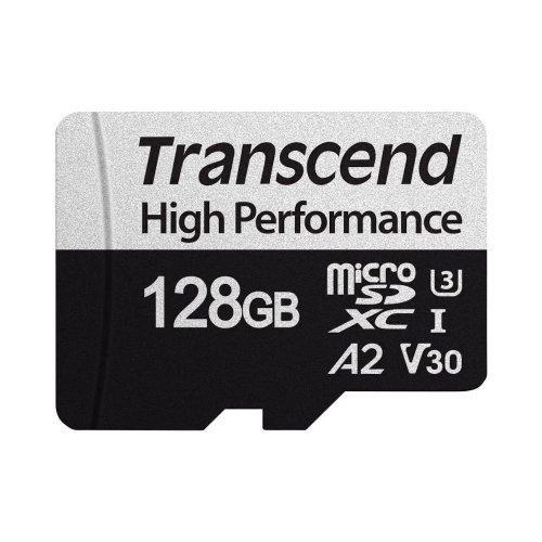 Карта пам'яті Transcend microSD 128GB C10 UHS-I U3 A2 R100/W85MB/s + SD