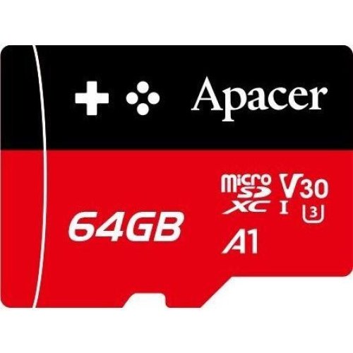 Карта пам'яті Apacer microSD  64GB C10 UHS-I U3 R100/W80MB/s + SD