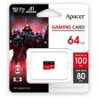 Карта пам'яті Apacer microSD  64GB C10 UHS-I U3 R100/W80MB/s + SD