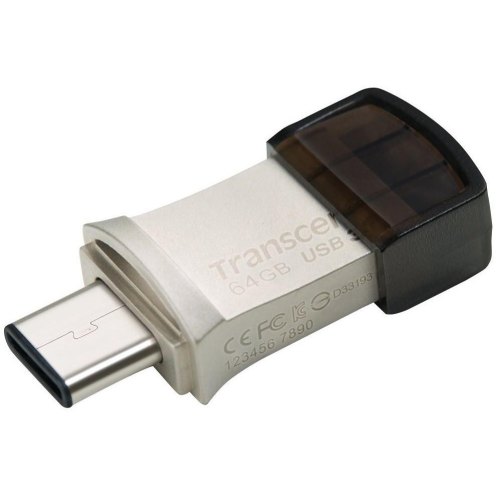USB флеш Transcend  64GB USB 3.1 Type-A + Type-C 890 R90/W30MB/s