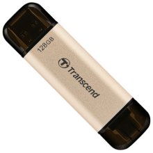 USB флеш Transcend 128GB USB 3.2 Type-A + Type-C JetFlash 930 Black R420/W400MB/s