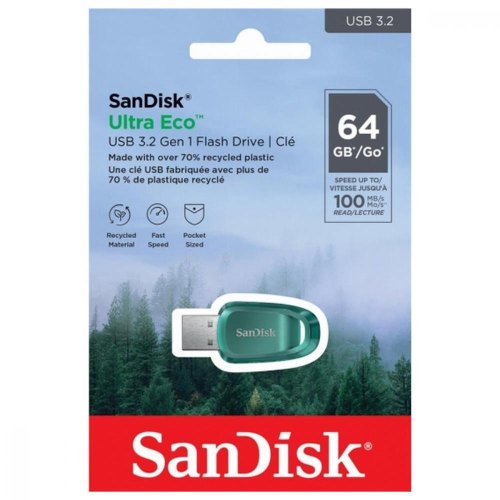 USB флеш SanDisk   64GB USB 3.2 Type-A Ultra Eco
