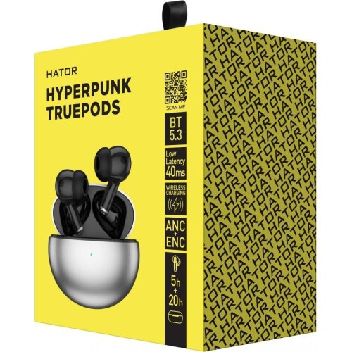 Навушники ігрові TWS HATOR Hyреrpunk Truepods (HTA-430) Black