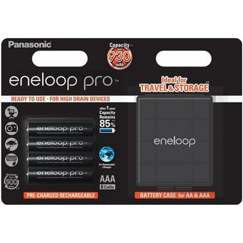 Аккумулятор PANASONIC Eneloop Pro AAA 930 mAh * 4 + Case (BK-4HCDEC4BE)