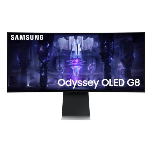 Монітор Samsung 34 Odyssey OLED G8 G85SB microHDMI, miniDP, USB-C, VA, 3440x1440, 21:9, 175Hz, 0.03ms, CURVED