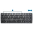 Клавіатура дротова, Dell Compact Multi-Device Wireless Keyboard - KB740 - Russian(QWERTY)