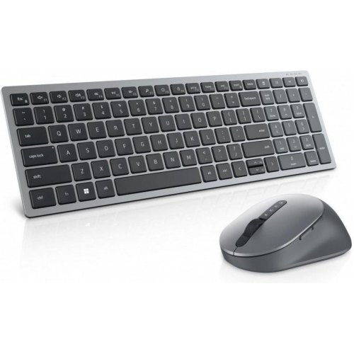 Клавіатура дротова, Dell Compact Multi-Device Wireless Keyboard - KB740 - Russian(QWERTY)