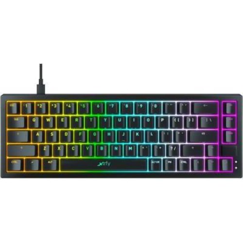 Клавіатура дротова, механічна Xtrfy K5 68Key, Kailh Red, USB-A, EN/UA, Hot-swap, RGB, Чорний