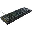 Клавіатура дротова, механічна Xtrfy K5 68Key, Kailh Red, USB-A, EN/UA, Hot-swap, RGB, Чорний