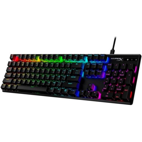 Клавіатура дротова, HyperX Alloy Origins Aqua USB RGB PBT ENG/RU, Black