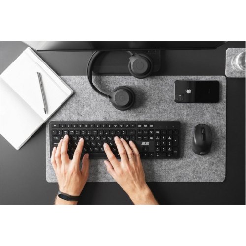 Клавіатура бездротова, 2E KS260 WL EN/UKR Black