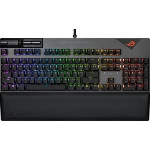 Клавіатура дротова, ASUS ROG Strix Flare II LED 104key NX Red USB US Black/Grey
