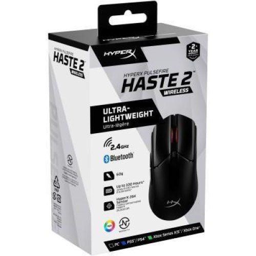 Мишка бездротова, HyperX Pulsefire Haste 2 WL, Black