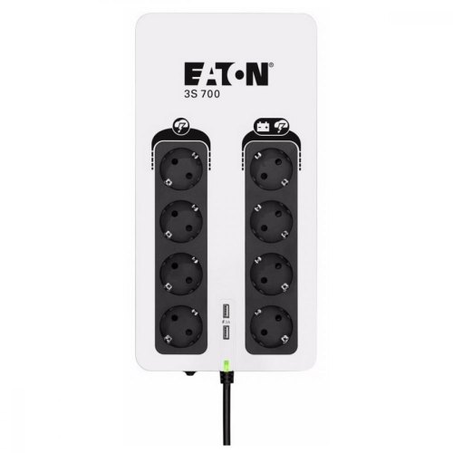 Джерело безперебійного живлення Eaton 3S, 700VA/420W, LED, USB, 8xSchuko
