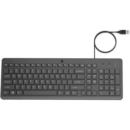 Клавіатура дротова, HP 150 USB UA Black