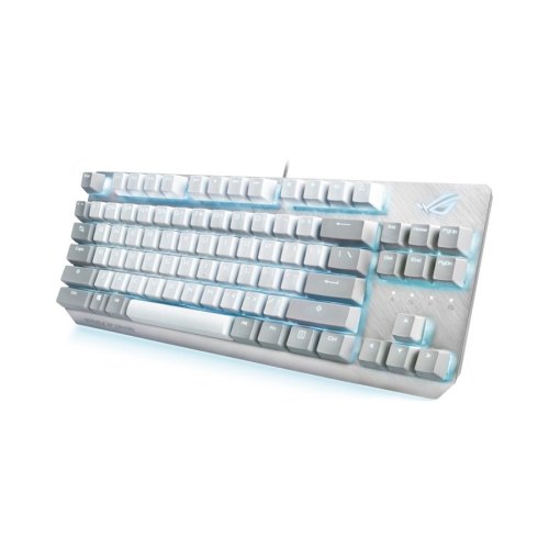 Клавіатура дротова, ASUS ROG Strix Scope NX TKL Moonlight White RD LED 84key USB EN White