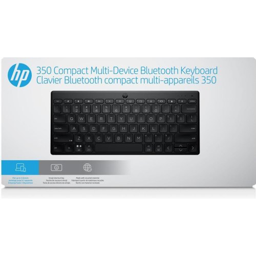 Клавіатура бездротова, HP 350 Compact Multi-Device BT UKR black