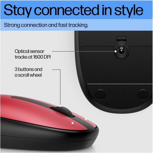 Мишка бездротова, HP 240 BT red