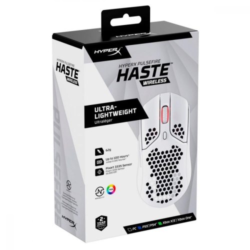 Мишка бездротова, HyperX Pulsefire Haste WL, White