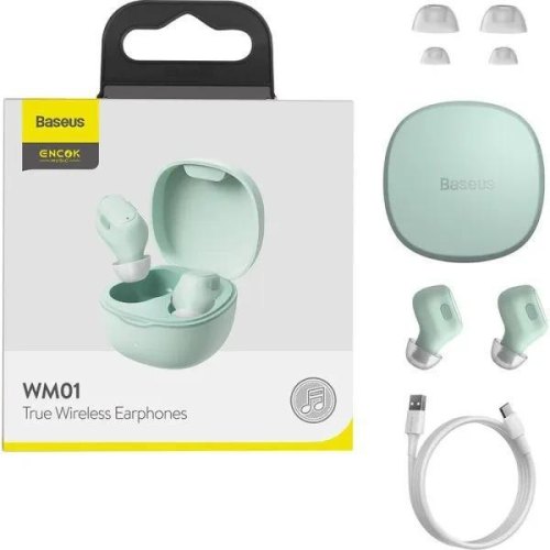 Навушники Baseus  Encok True Ws Earphones WM01 Green