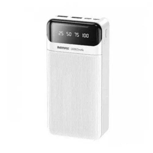 Зовнішній акумулятор PowerBank Remax Lesu Series 2A Cabled Power Bank  30000mAh  RPP-103 White