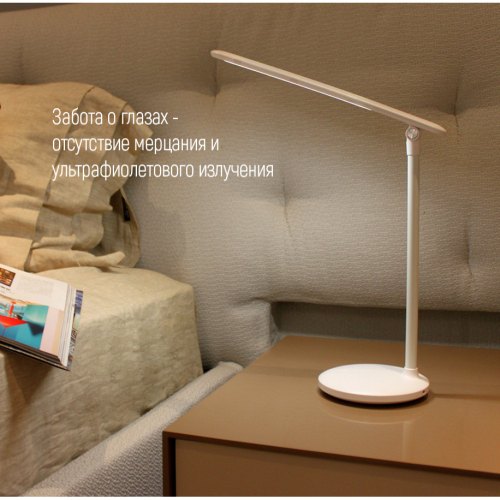 Настільна LED лампа ColorWay 4W with built-in battery 1800 mAh USB in/out 5V*1A, white (CW-DL02B-W)