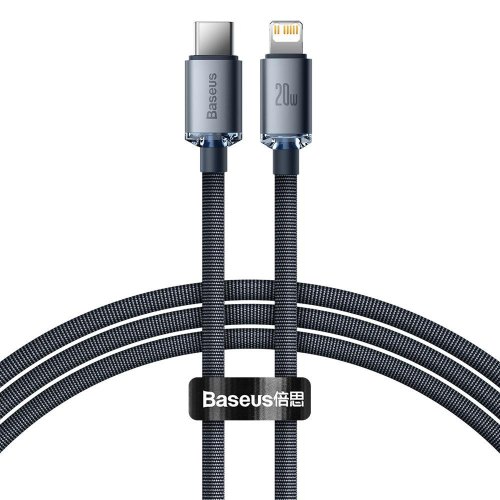 Кабель Baseus rystal Shine Series Fast Charging Data Cable Type-C to Lightning 20W 1.2m Black