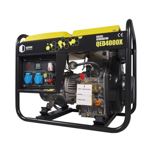 Генератор дизельний Qube QED4000X 1-phase, 2.6/3.0kW, 220V,12L, Руч старт