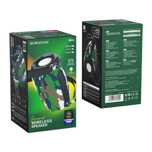 Портативна колонка BOROFONE BR4 Horizon sports wireless speaker, Camouflage Green