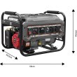 Генератор бензиновий GRAPHITE 230В (1 фаза), 2/2.2кВт, ручний старт, AVR, 40кг