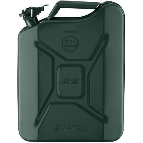 Каністра 2E паливна вертикальна 20л метал 0.8мм, 3.6кг, зелений