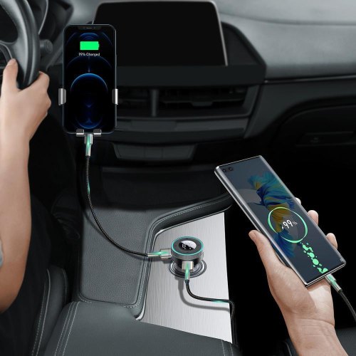 АЗП з FM-модулятор Baseus Enjoy Car Wireless MP3 Charger (Wireless 5.0+5V/3.4A), Black