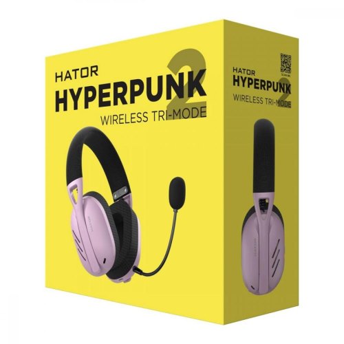 Гарнітура дротова ігрова, Hator Hyperpunk 2 Wireless Tri-mode Black/Lilac (HTA-859)