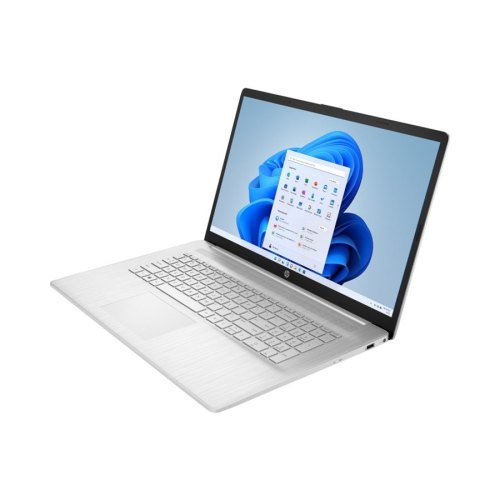 Ноутбук HP 17-cn2010ua 17.3 FHD IPS AG, Intel i5-1235U, 16GB, 1TB+F512GB, NVD550-2, DOS, сріблястий