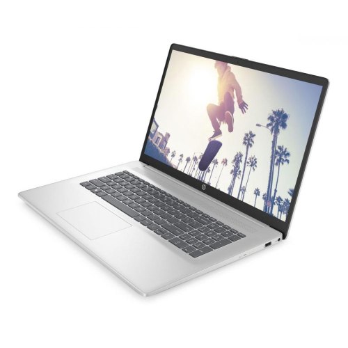 Ноутбук HP 17-cn3009ua 17.3 FHD IPS AG, Intel i3-N305, 8GB, F256GB, UMA, DOS, сріблястий