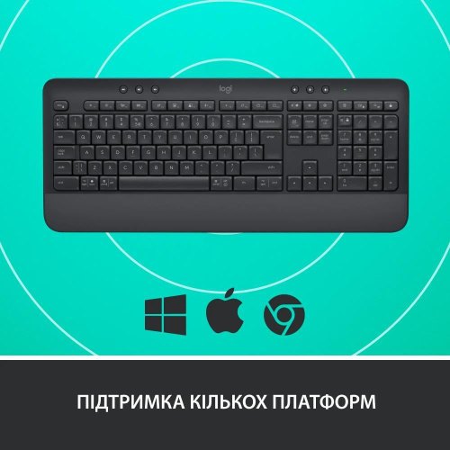 Клавиатура Logitech Signature K650 For Business UA USB/Bluetooth Graphite (920-010945)