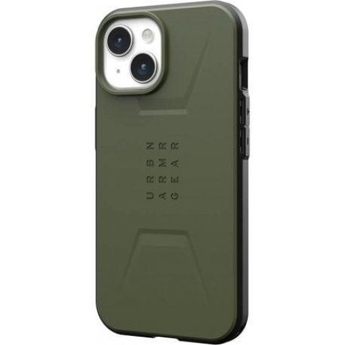 Чохол UAG для Apple iPhone 15 Civilian Magsafe, Olive Drab