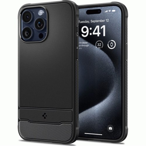 Чохол Spigen для Apple iPhone 15 Pro Rugged Armor MagFit, Matte Black