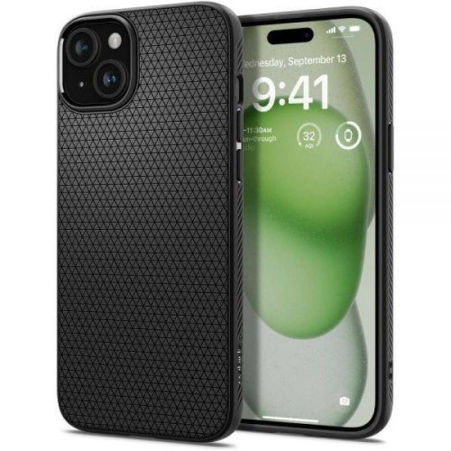 Чохол Spigen для Apple iPhone 15 Plus Liquid Air, Matte Black
