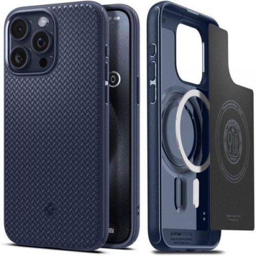 Чохол Spigen для Apple iPhone 15 Pro Mag Armor MagFit, Navy Blue