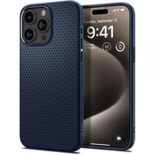 Чохол Spigen для Apple iPhone 15 Pro Max Liquid Air, Navy Blue